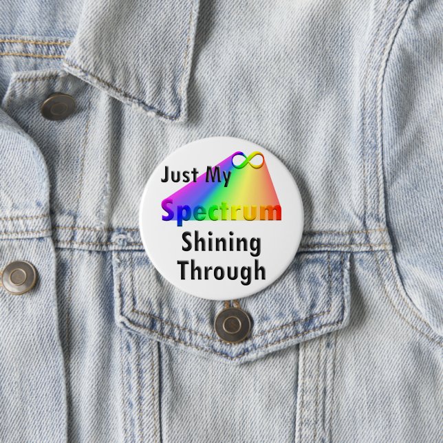 Spectrum Shining Through neurodiversity Button (In Situ)