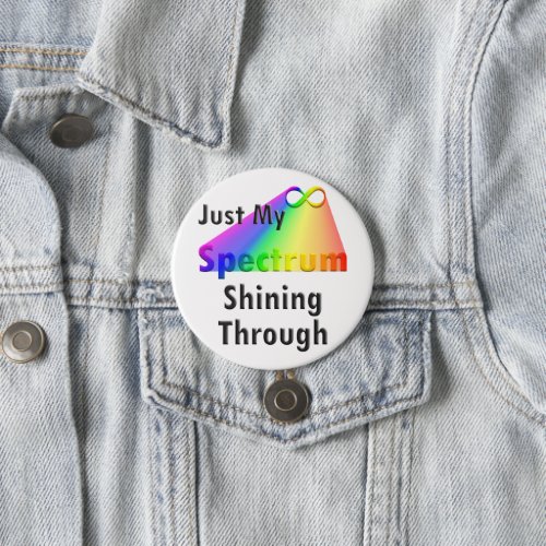 Spectrum Shining Through neurodiversity Button