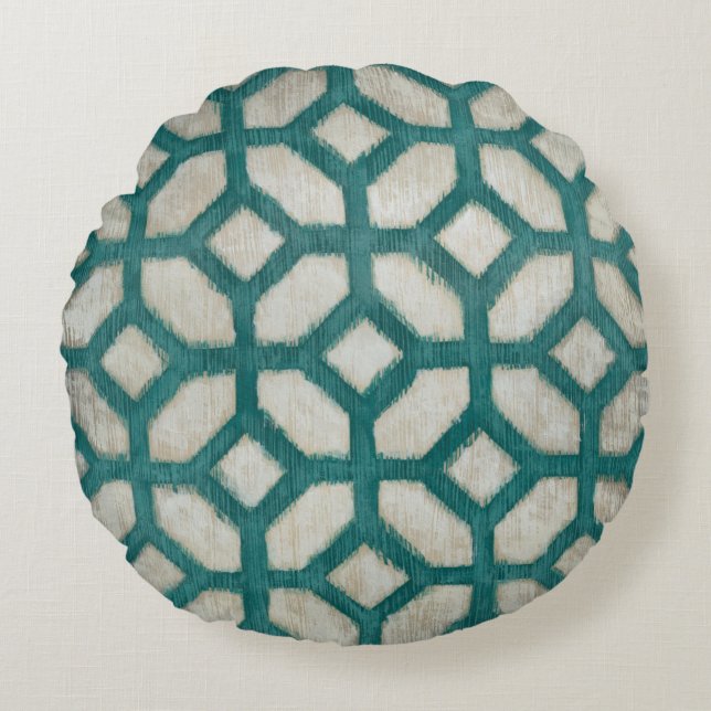 Spectrum Symmetry IX Round Pillow (Front)