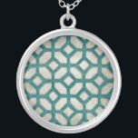 Spectrum Symmetry IX Silver Plated Necklace<br><div class="desc">Patterns</div>