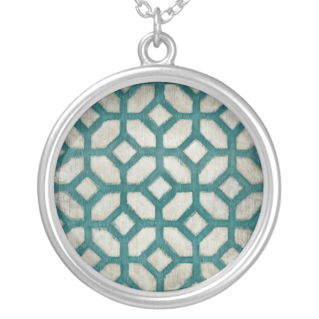 Spectrum Symmetry IX Silver Plated Necklace (Front)