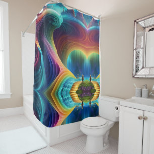 Spectrum Waterfall 3 Shower Curtain