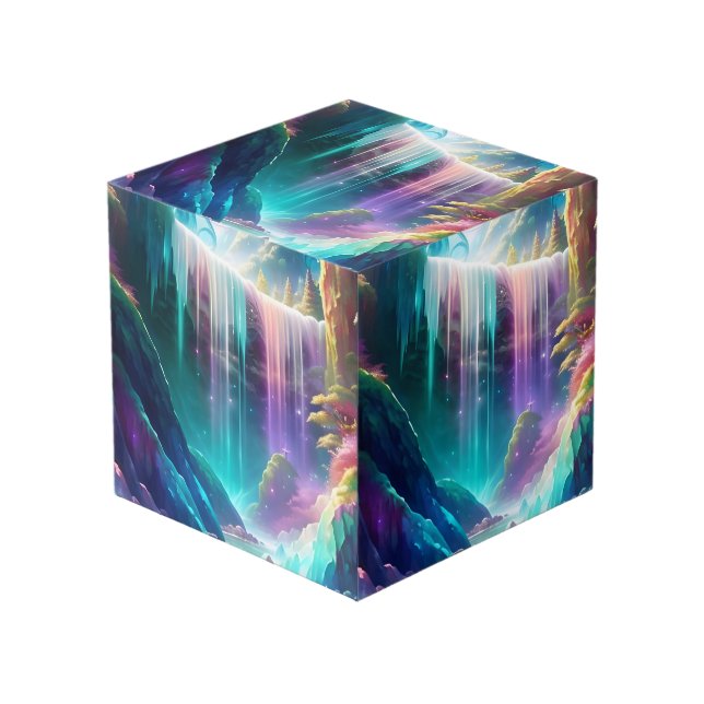 Spectrum Waterfall Rainbow Cube (Front Angled)