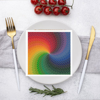 Spectrum wheel made of bricks napkins