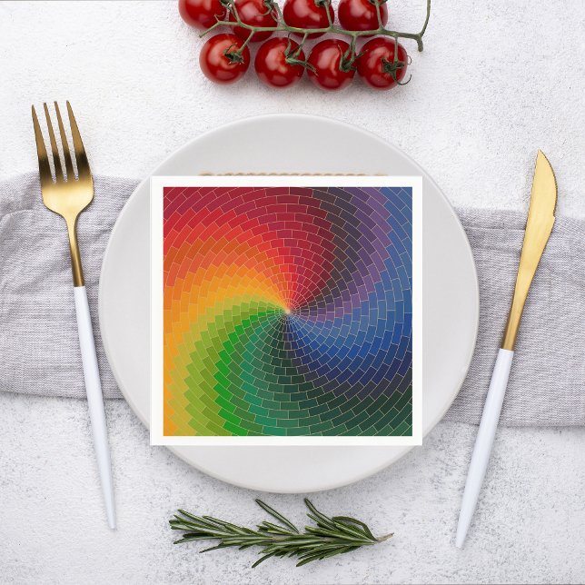 Spectrum wheel made of bricks napkins (Creator Uploaded)