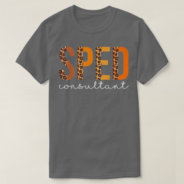 Sped Consultant leopard Squad Cute Fall Autumn Tha T-Shirt (Design Front)
