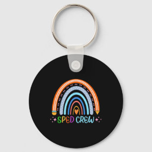 Sped Crew Rainbow Special Education Teacher Byck T Keychain