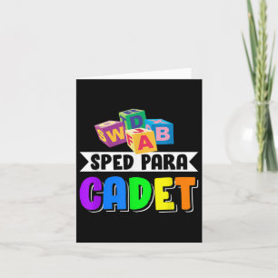 Sped Para Cadet Back To School Card