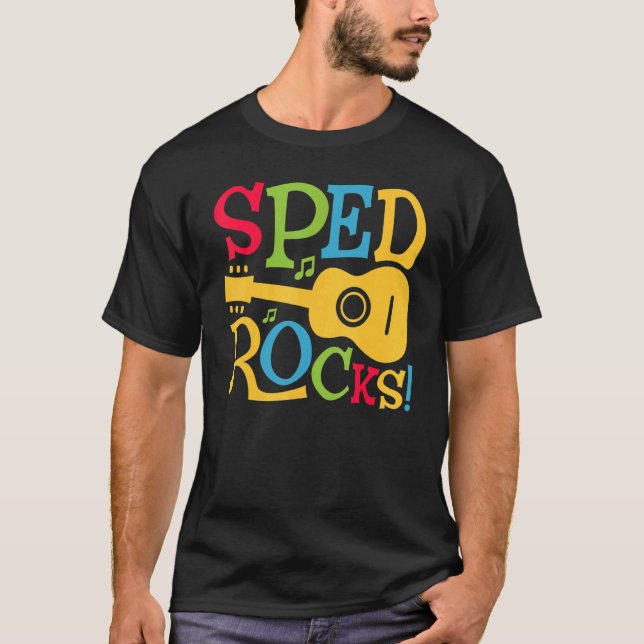 SPED Rocks Special Education Teacher Speducator Wo T-Shirt (Front)