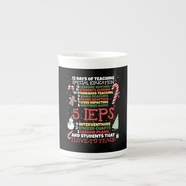 SPED School Tee Funny Special Education Teacher Bone China Mug (Front)