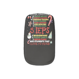 SPED School Tee Funny Special Education Teacher Minx Nail Art