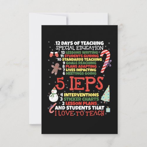 SPED School Tee Funny Special Education Teacher RSVP Card