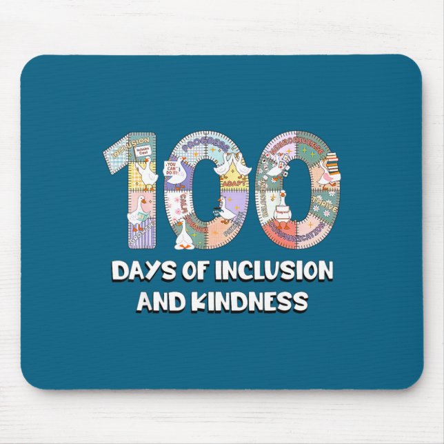 SPED Silly Autism 100 Days School Teacher Goose In Mouse Pad (Front)