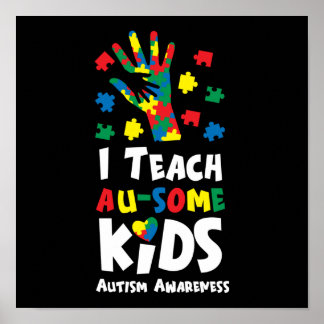 Sped Special Education I Teach Au-some Kids Poster