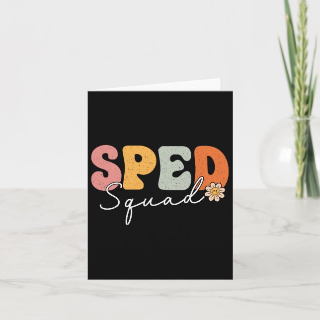 Sped Squad Back To School Special Education 1st Da Card (Front)