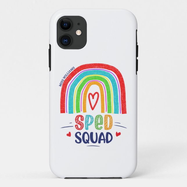 SPED Squad Colorful Modern Rainbow  Case-Mate iPhone Case (Back)