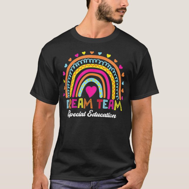 Sped Squad Dream Team Special Education Ed Rainbow T-Shirt (Front)