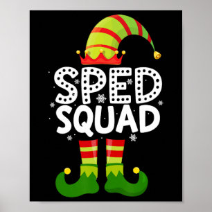 Sped Squad Special education for santa family chri Poster
