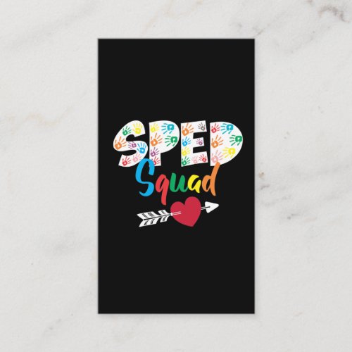 SPED Squad Special Education Teacher Educator Business Card