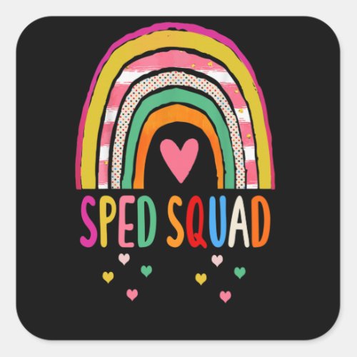 Sped Squad Special Education Teacher Sped Ed Square Sticker