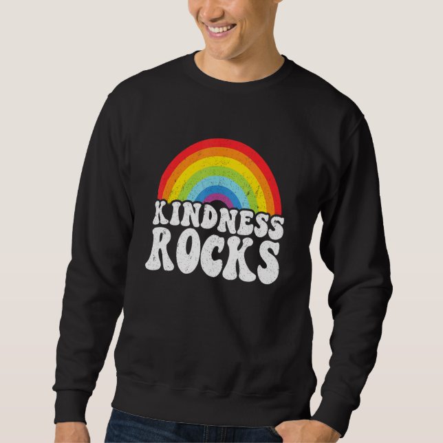Sped Teacher Anti Bullying Hippie Rainbow Kindness Sweatshirt (Front)