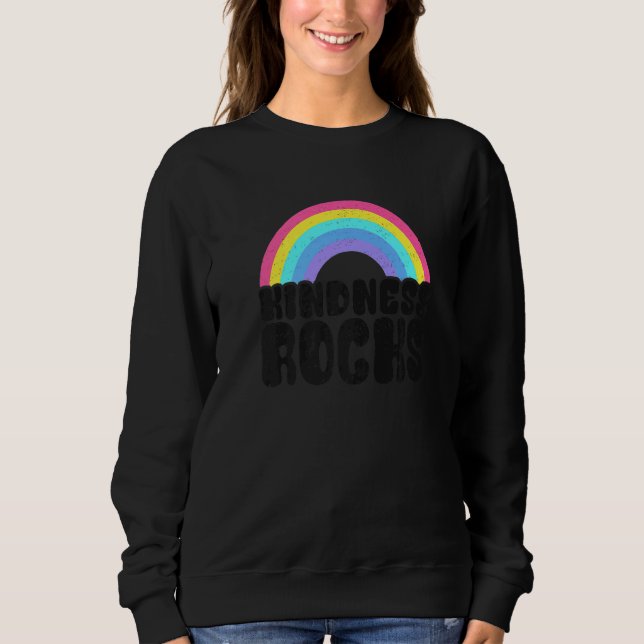 Sped Teacher Anti Bullying Hippie Rainbow Kindness Sweatshirt (Front)