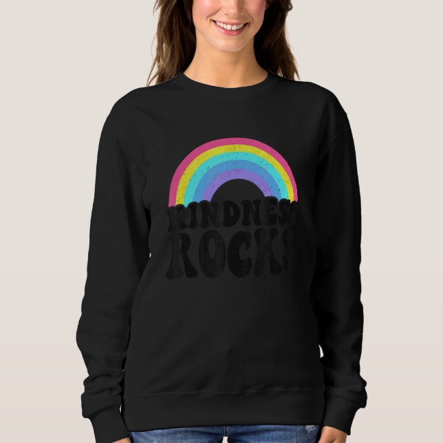 Sped Teacher Anti Bullying Hippie Rainbow Kindness Sweatshirt (Front)