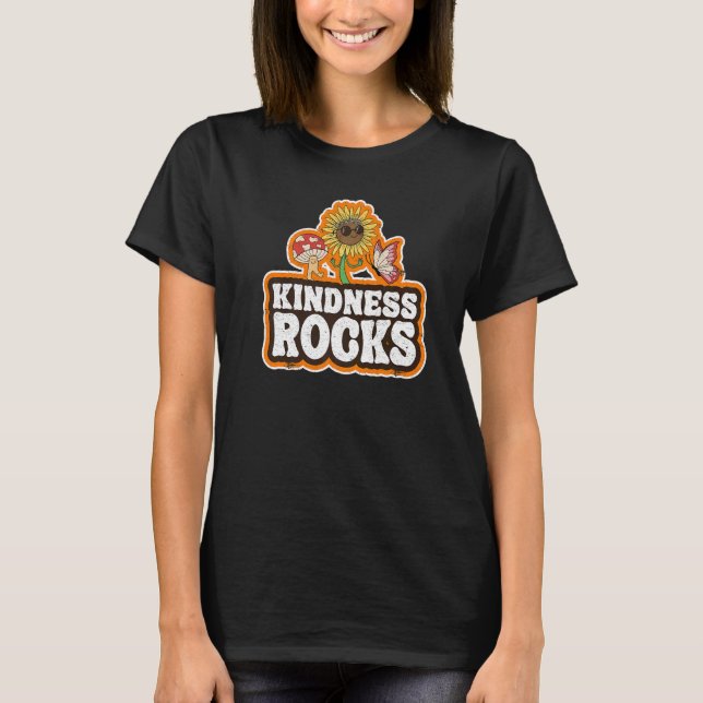 Sped Teacher Anti Bullying Hippie Sunflower Kindne T-Shirt (Front)