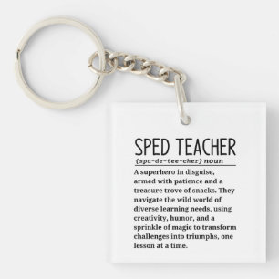 Sped teacher keychain