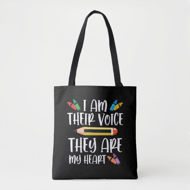 Sped Teacher Special Education Kids Back to School Tote Bag (Front)
