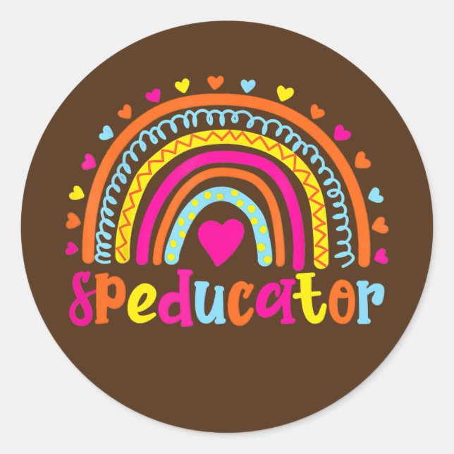 Speducator Special Education Teacher Sped Ed  Classic Round Sticker (Front)