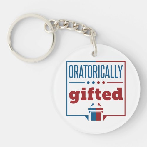 Speech and Debate Oratorically Gifted Keychain