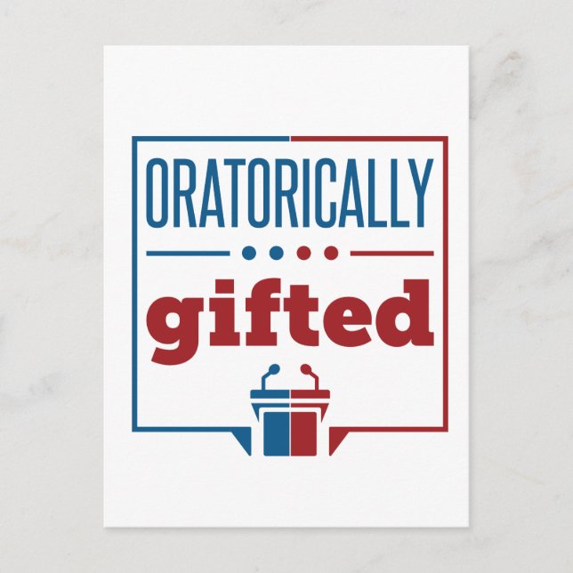 Speech and Debate Oratorically Gifted Postcard (Front)