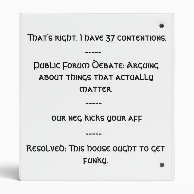 Speech and Debate Quote Binder (Back)