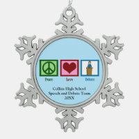 Speech and Debate Team Cute Custom Blue Christmas
