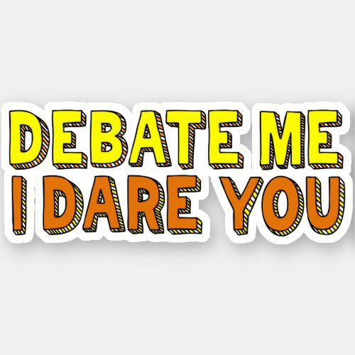 Speech and Debate Team Funny Retro Text Custom Sticker