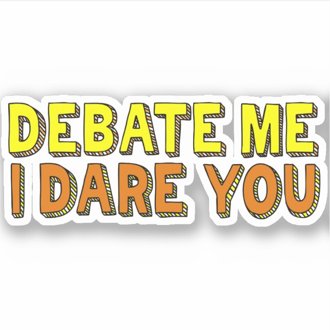 Speech and Debate Team Funny Retro Text Custom Sticker (Front)