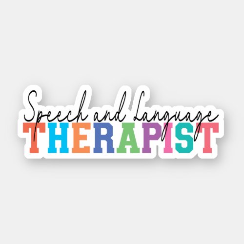 Speech and Language Therapist Sticker