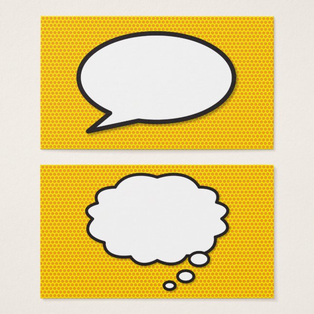 Speech and Think Bubbles Fun Retro Comic Book (Front & Back)