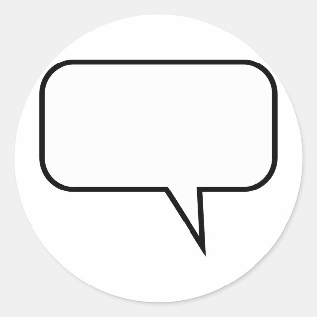 Speech Balloon Classic Round Sticker (Front)