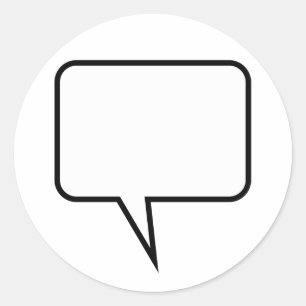 Speech Balloon Classic Round Sticker