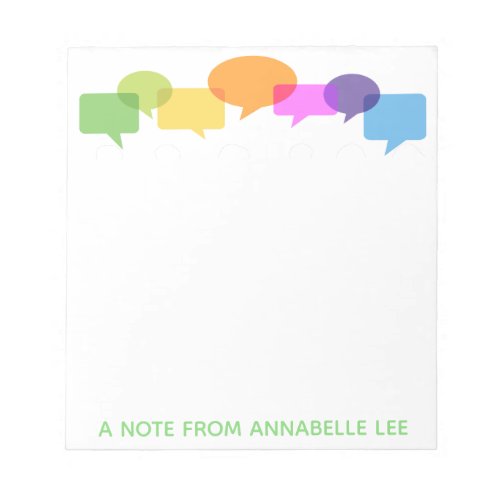 Speech Balloons Notepad