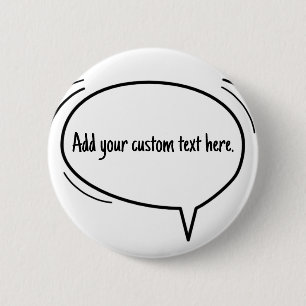 Speech Bubble - add your own text! Button
