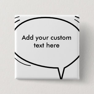 Speech Bubble - add your own text! Button