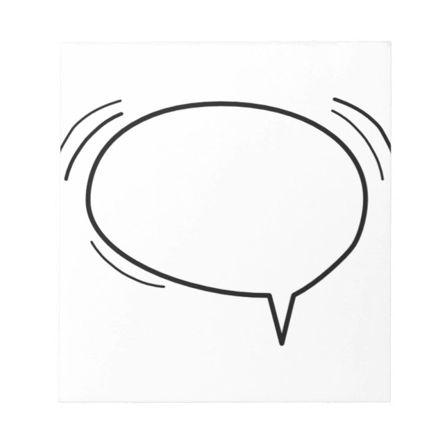 Speech Bubble - add your own text! Notepad (Front)