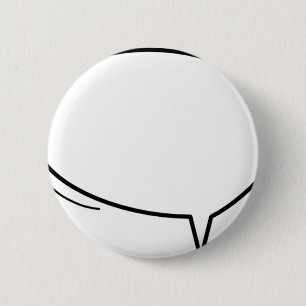 Speech Bubble - add your own text! Pinback Button