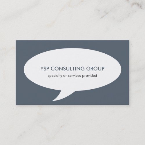 Speech bubble blue creative network professional business card