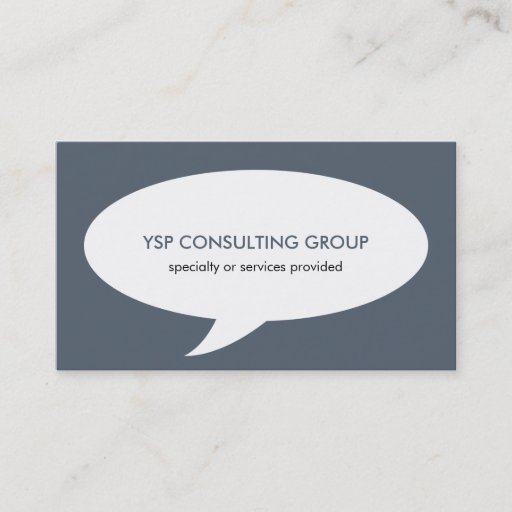 Customizable Speech bubble blue creative network professional business card