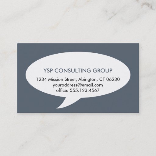 Customizable Speech bubble blue creative network professional business card