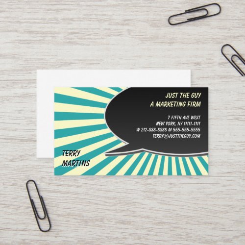 Speech Bubble Burst Business Card Templates